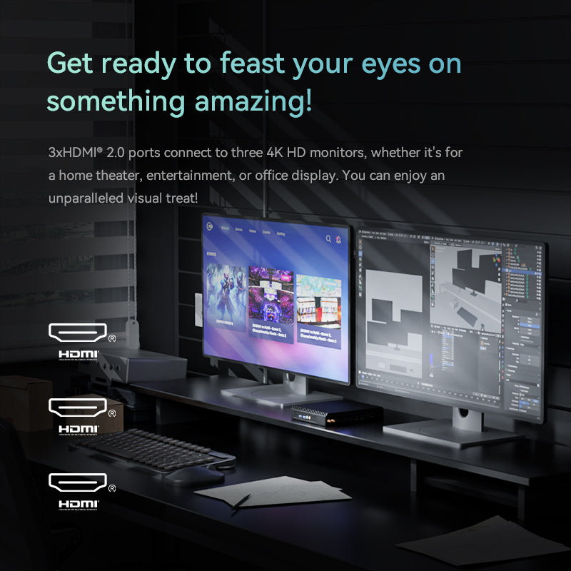 Maxtang VHEHL-30 compact embedded fanless PC with triple HDMI ports supporting 4K multi-display output